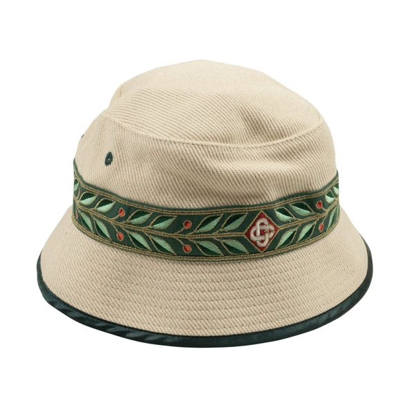 Casablanca Natural Off White Laurel Bucket Hat Size OS